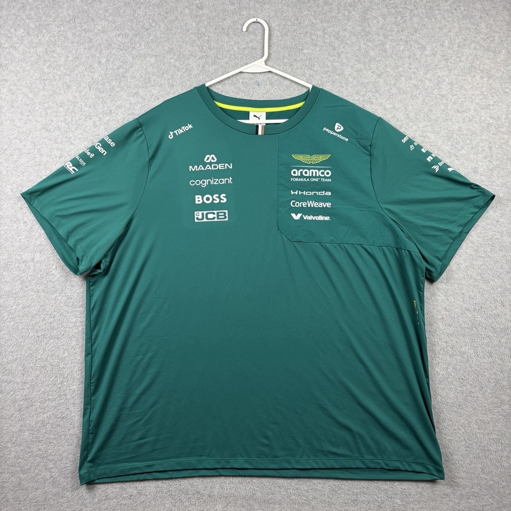 Puma Aston Martin Alonso F1 Formula 1 Racing Jersey Mens 3XL Sponsored Logo